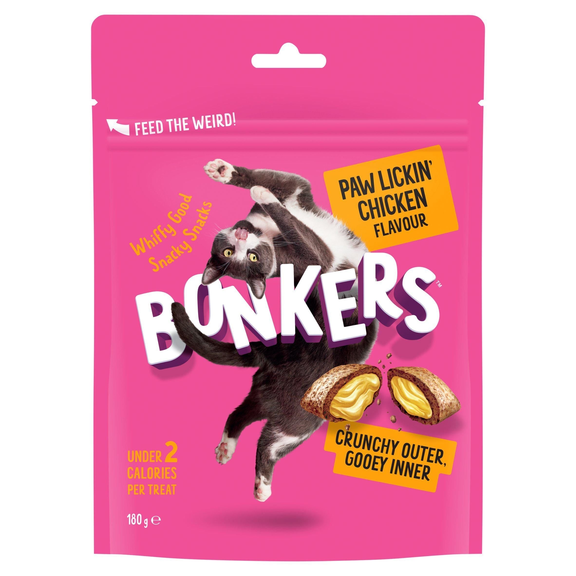 Bonkers Paw Lickin Chicken Flavour Cat Treats 180g - McGrocer