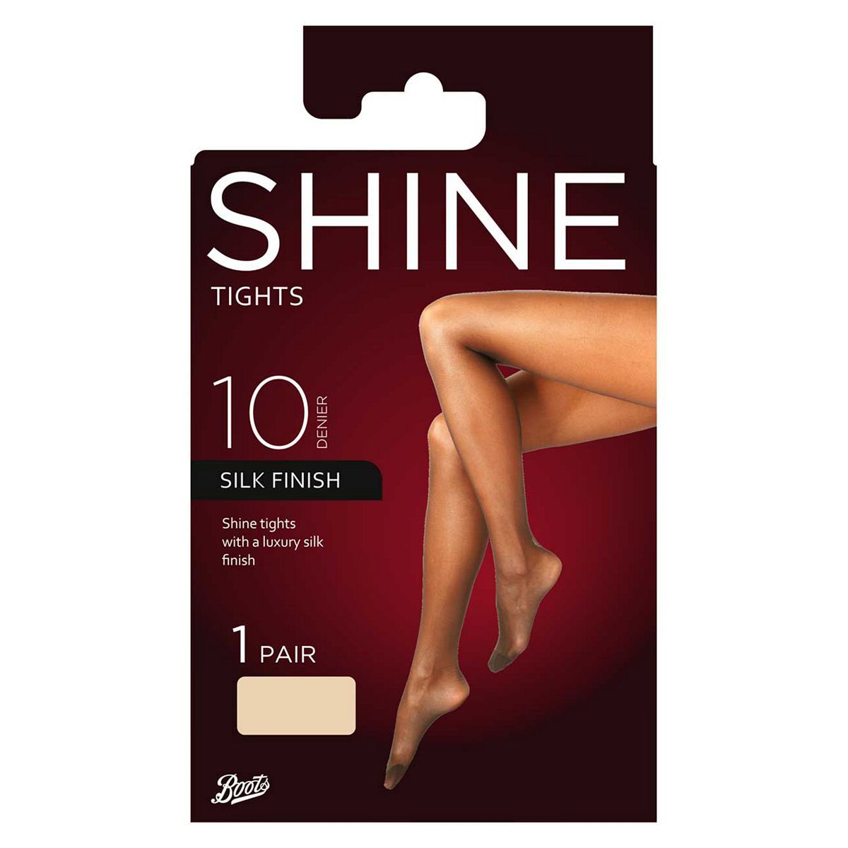 Boots 10 Denier Ultra Shine Tights 1 pair pack Nude Medium - McGrocer