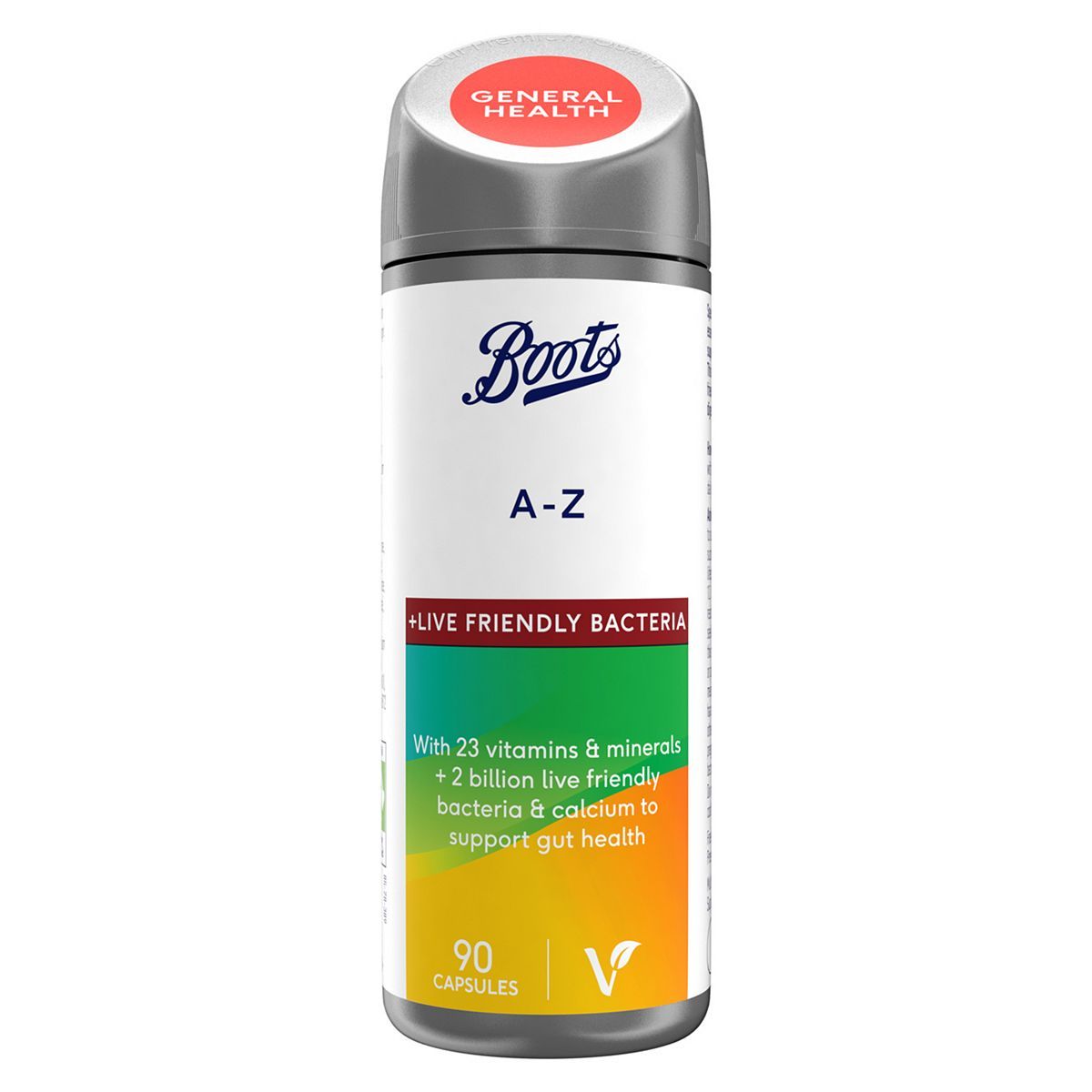 Boots A-Z Multivitamin + Live Friendly Bacteria 90 Capsules - 3 months supply - McGrocer