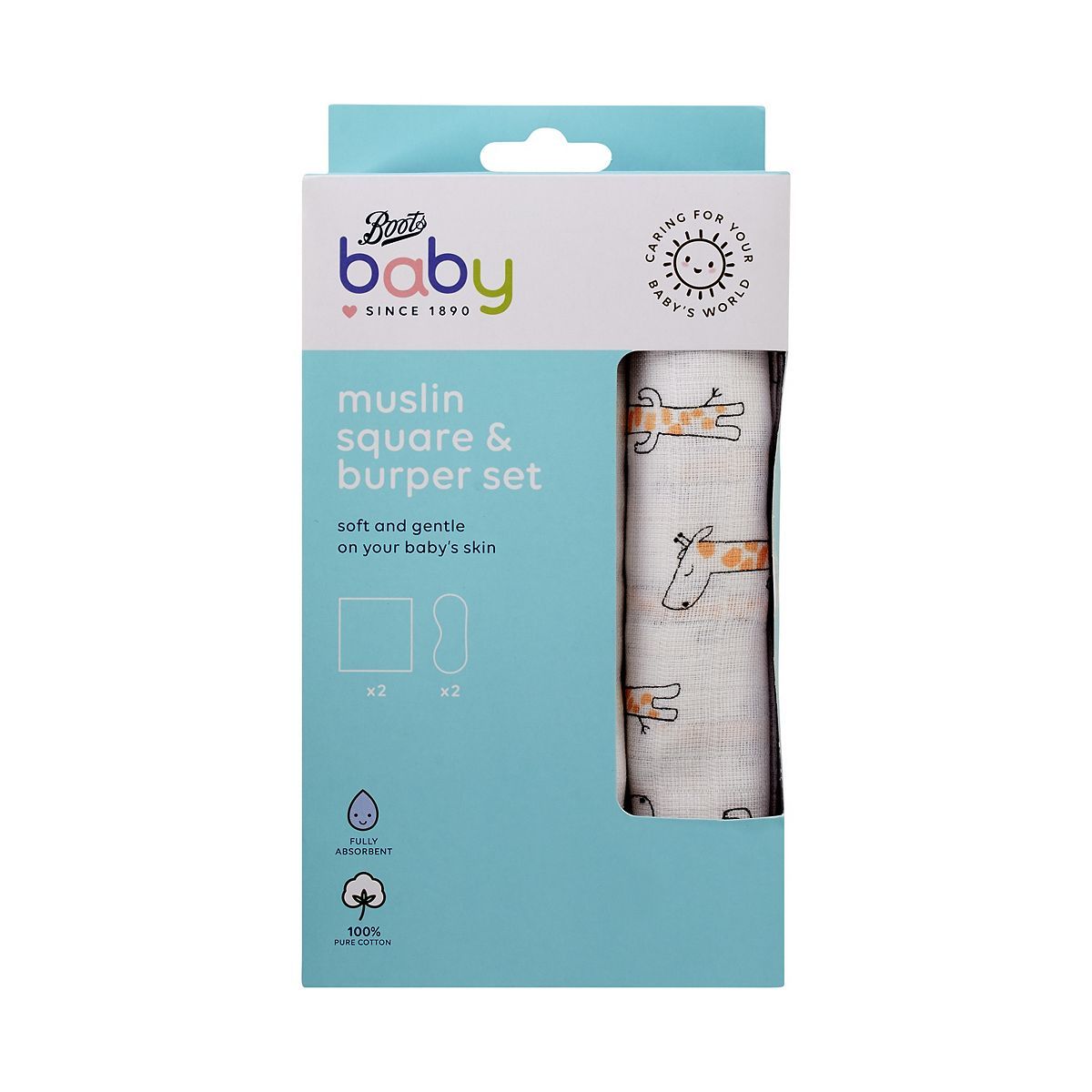 Boots Baby Muslin Squares & Burper Set - McGrocer