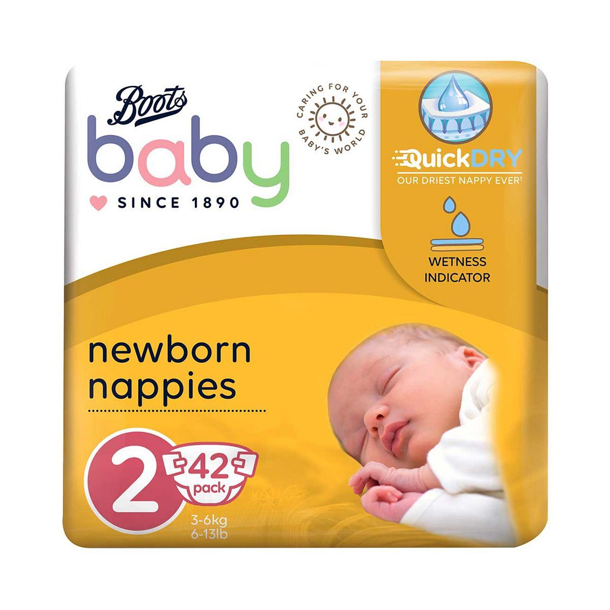 Boots Baby Nappies New Born Size 2 42s - McGrocer