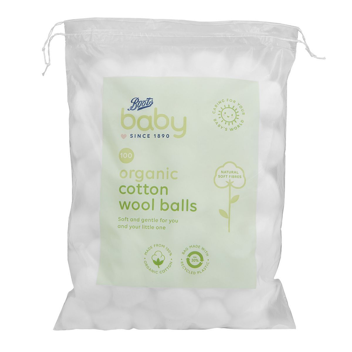 Boots Baby Organic Cotton Wool Balls 100s - McGrocer