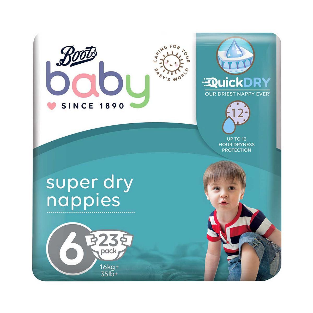 Boots Baby Super Dry Extra Large Nappies Size 6 23s - McGrocer