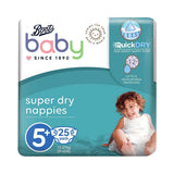 Boots Baby Super Dry Junior Plus Nappies Size 5+ 25s - McGrocer
