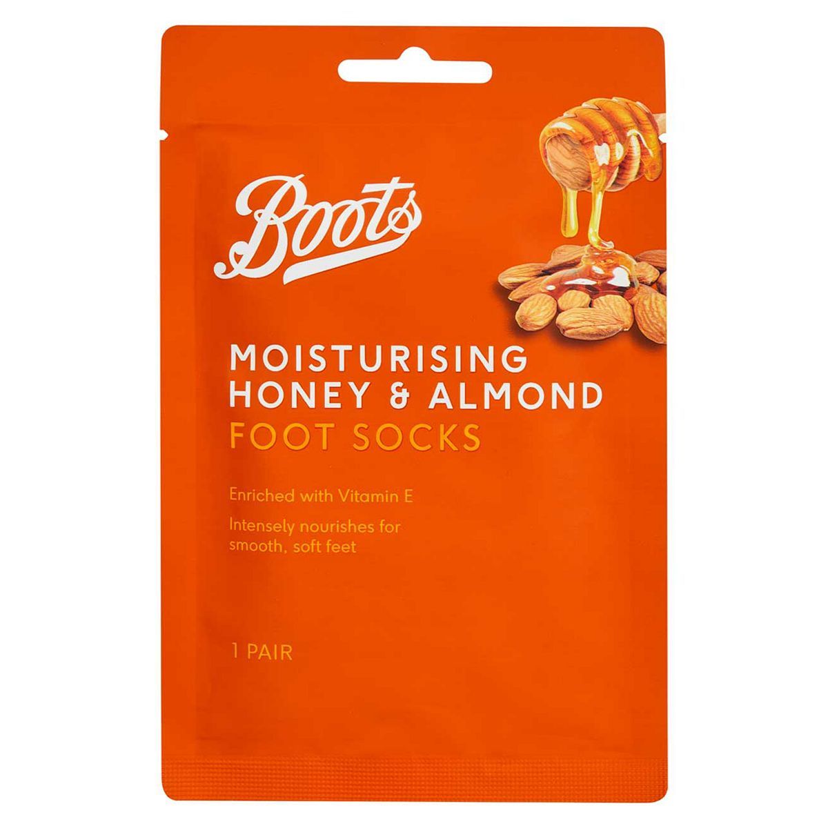 Boots CARE Moisturising Foot Socks Honey & Almond 1 pair - McGrocer