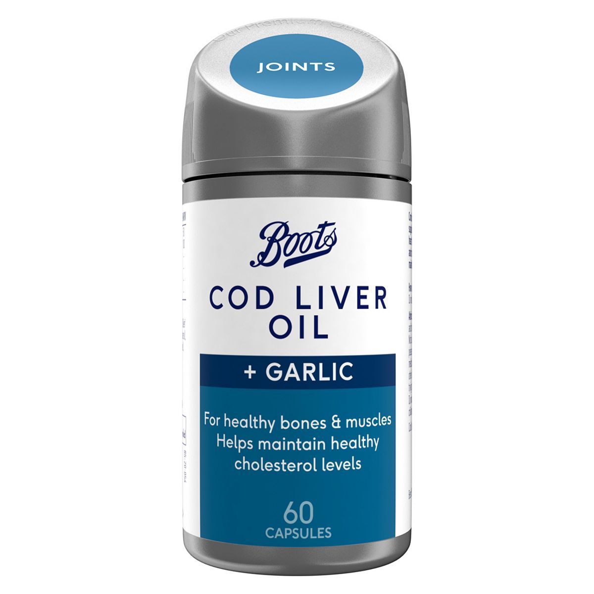 Boots Cod Liver Oil + Garlic 60 Capsules (2 month supply) - McGrocer