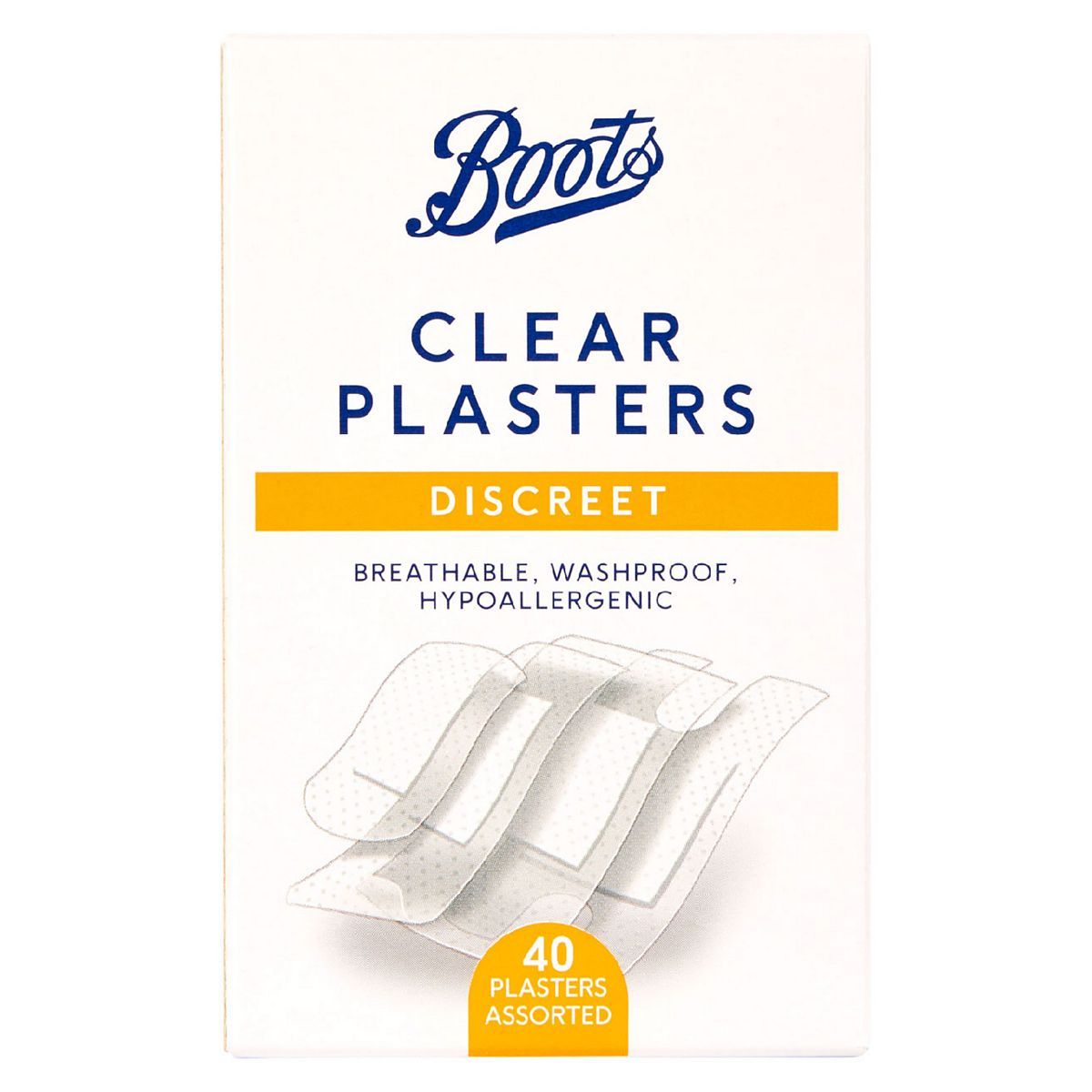Boots Discreet Clear Plasters - 40 Pack - McGrocer