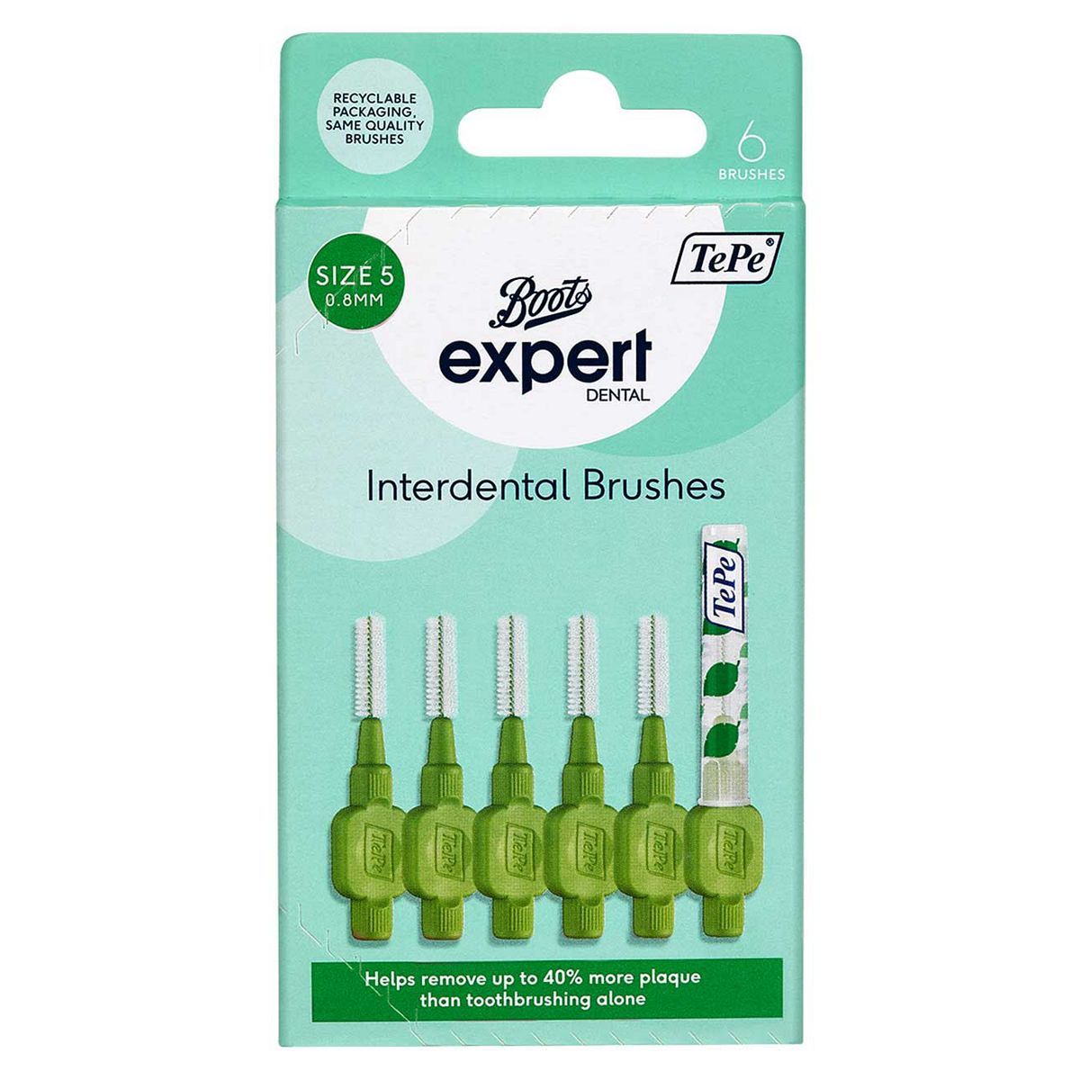 Boots Expert TePe Interdental Brush - 0.8mm - McGrocer
