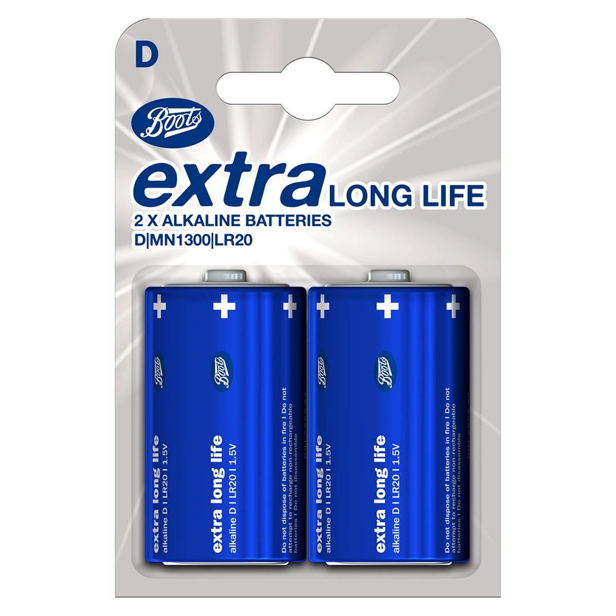 Boots extra lasting batteries D 2s - McGrocer