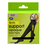 Boots Firm Support 60 Denier Opaque Knee Highs 1 pair pack Black One Size - McGrocer