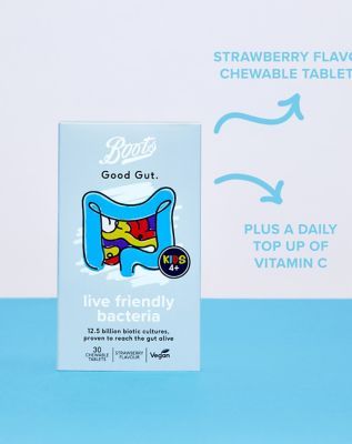 Boots Good Gut Live Friendly Bacteria Kids 30 Chewable Tablets - McGrocer