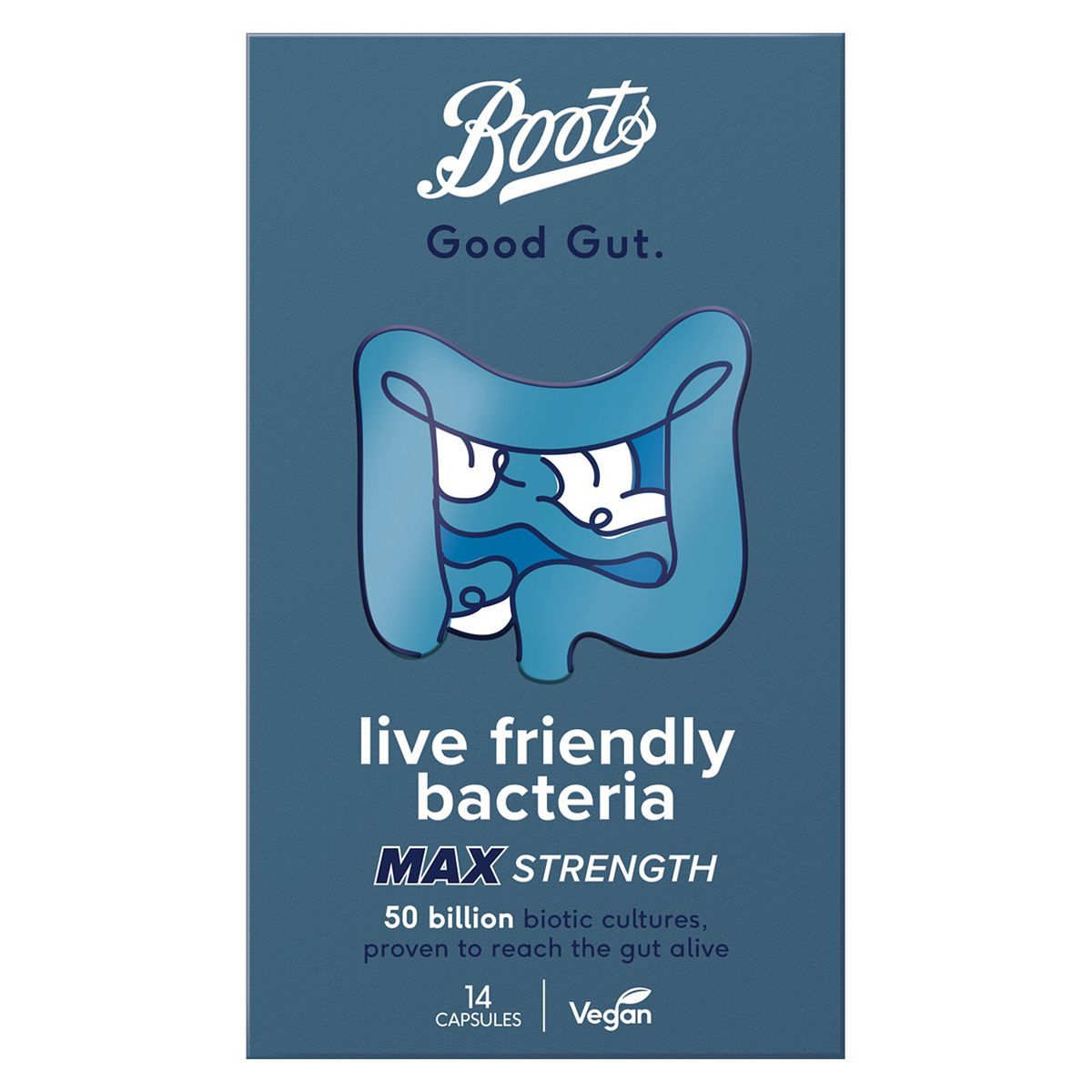 Boots Good Gut Live Friendly Bacteria Max Strength 14 Capsules - McGrocer