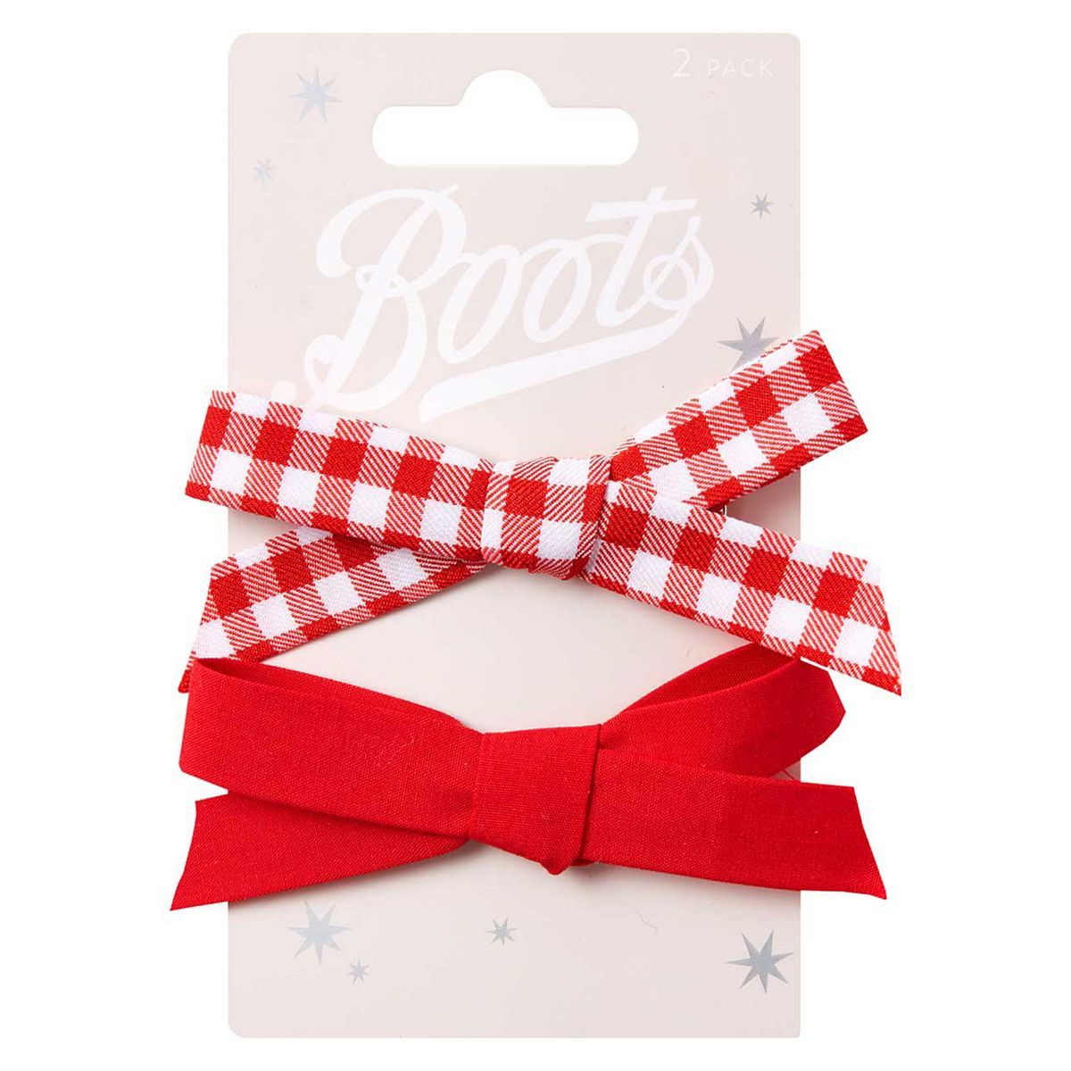 Boots Kids Red and White Gingham Bow Clip - McGrocer