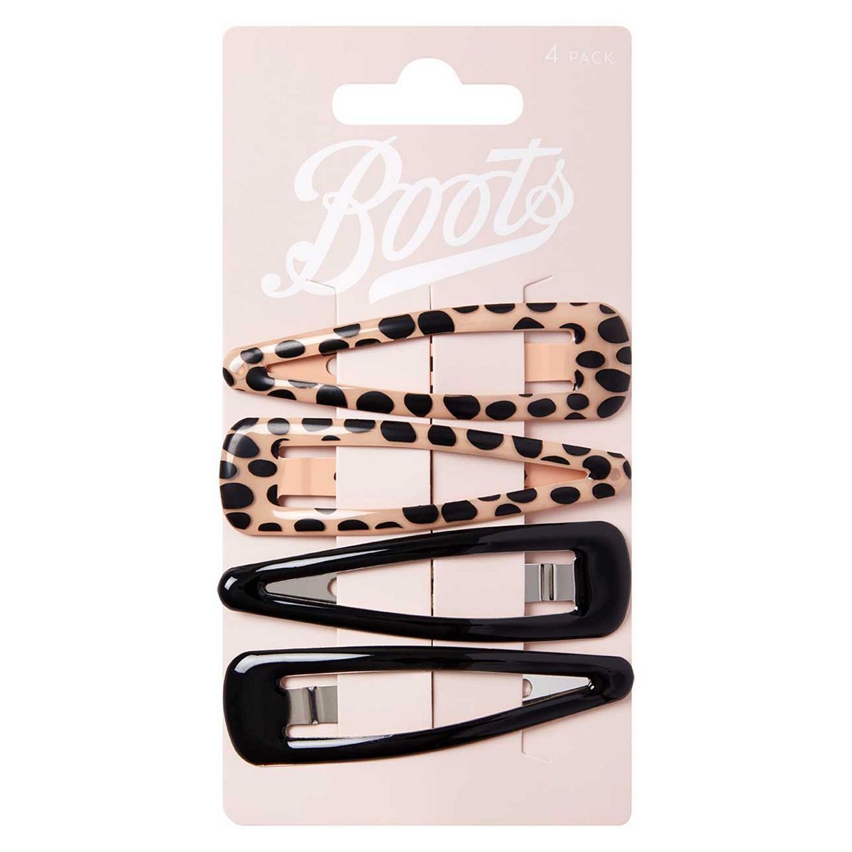 Boots Leopard Print and Black Clips 4 pk - McGrocer
