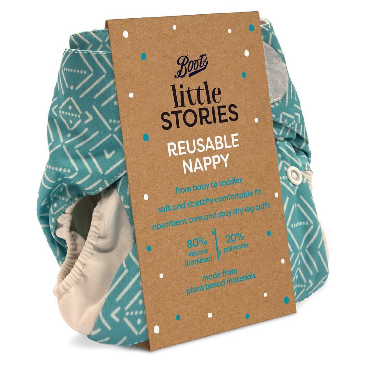 Boots Little Stories Reusable Nappy Geometric Print - McGrocer