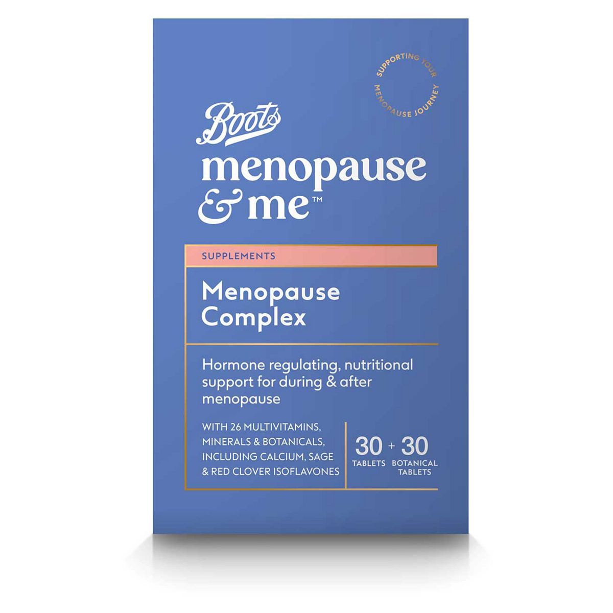Boots Menopause & Me Menopause Complex 30 + 30 Tablets - McGrocer