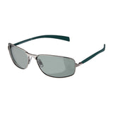 Boots Mens Polarised Sunglasses - Matt Silver and Teal Frame - McGrocer