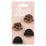 Boots mini jaw clips animal print/black 4s - McGrocer