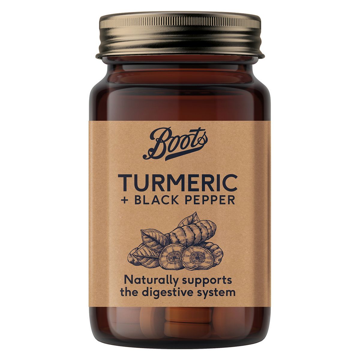 Boots Naturals Turmeric + Black Pepper 60 Tablets - McGrocer