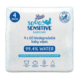 Boots Sooo Sensitive Biodegradable Wipes 60s 4s  - McGrocer