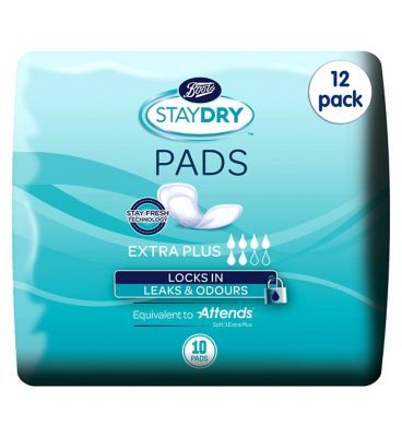 Boots Staydry Extra Plus Pads 120 Pads (12 Pack Bundle) - McGrocer