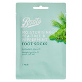 Boots Tea Tree & Peppermint Moisturising Foot Socks - 1 pair - McGrocer
