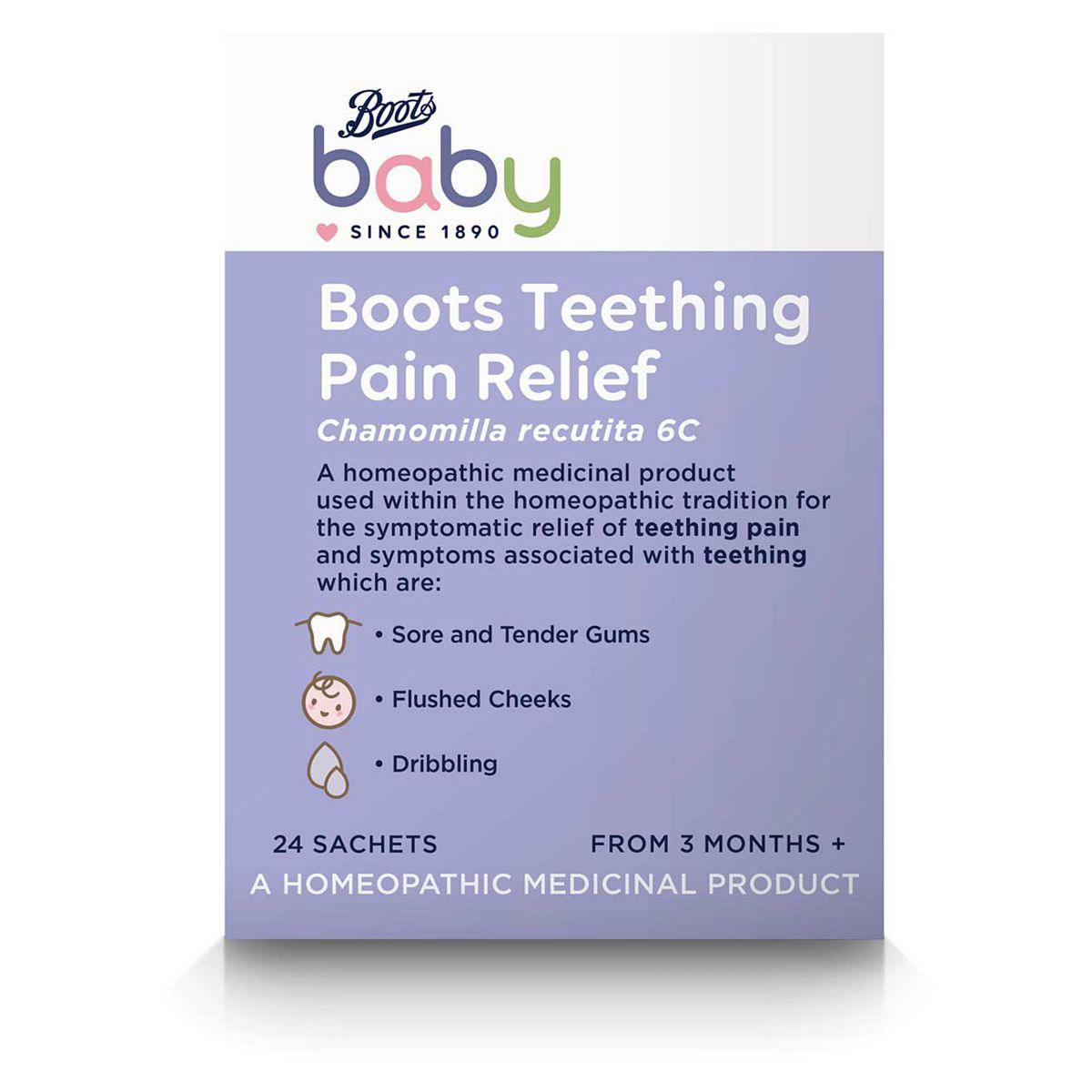 Boots Teething Pain Relief Chamomilla Recutita 6c - 24 Sachets - McGrocer