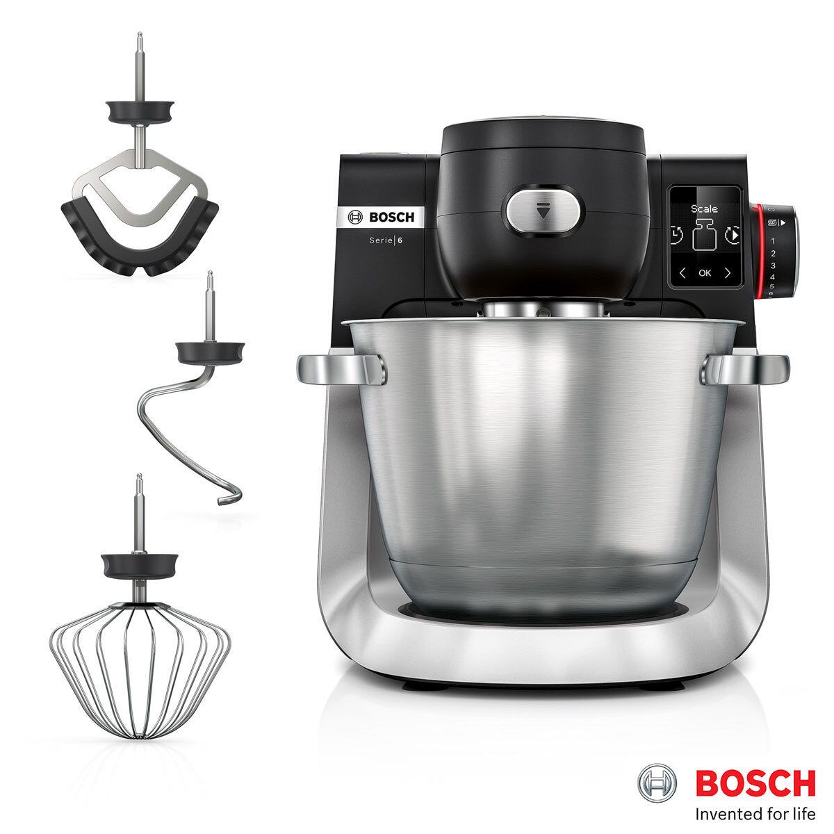 Bosch Series 6 Intelligent Sensing Integrated Scale Stand Mixer, MUMS6ZM00G - McGrocer