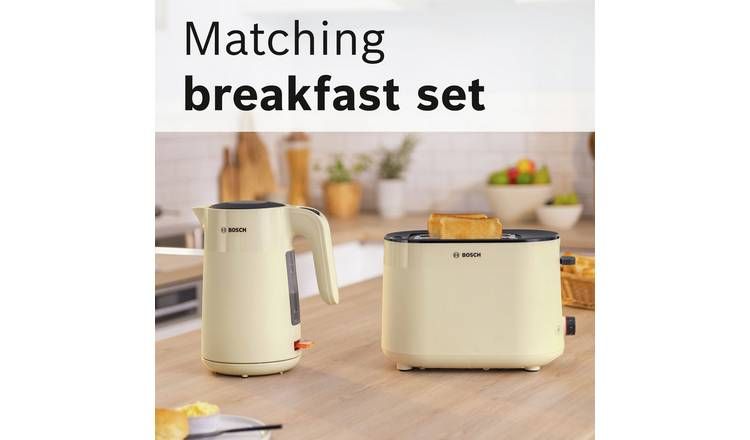 Bosch TAT2M127GB MyMoment Delight 2 Slice Toaster - Cream - McGrocer