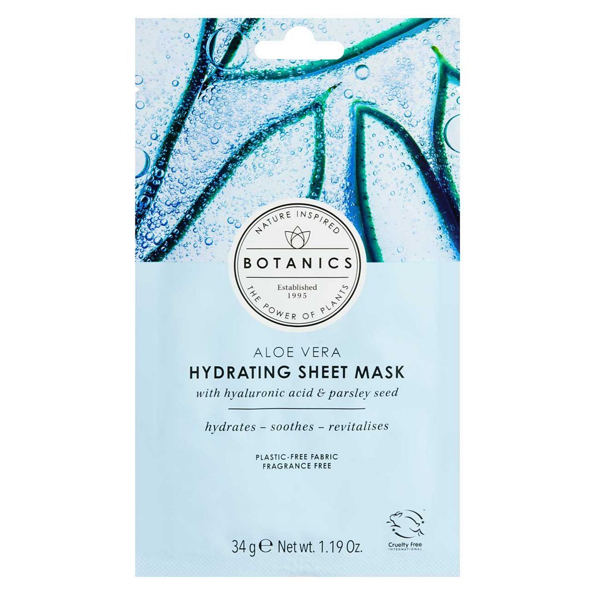 Botanics Aloe Vera Hydrating Sheet Face Mask 23g - McGrocer