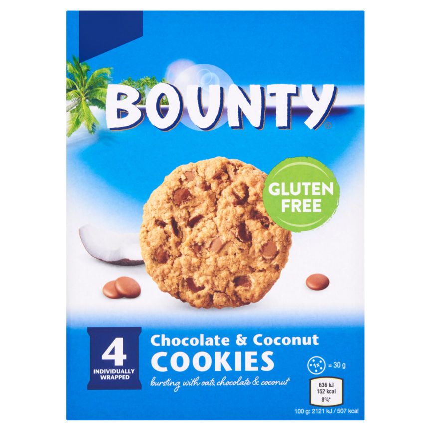 Bounty 4 Chocolate & Coconut Cookies 4 x 30g - McGrocer