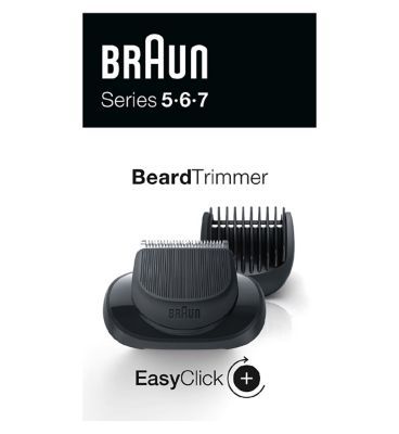 Braun EasyClick Beard Trimmer Attachment for Series 5, 6 and 7 Electric Shaver (New Generation)