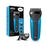 Braun Series 3 Shave and Style Electric Shaver, Wet &amp;amp; Dry Razor for Men - Black/Blue 310BT
