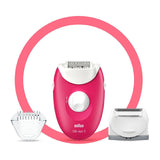 Braun Silk-&amp;eacute;pil 3, Epliator for Long Lasting Hair Removal - White/Pink 3-410