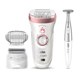 Braun Silk-&amp;eacute;pil 9, Epliator for Long Lasting Hair Removal - White/Rose Gold 9-890