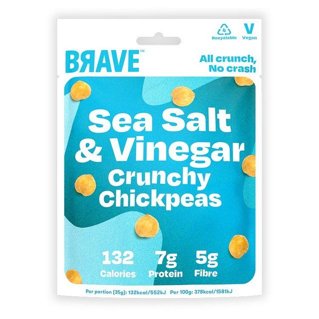 BRAVE Roasted Chickpeas Salt &amp;amp; Vinegar   35g
