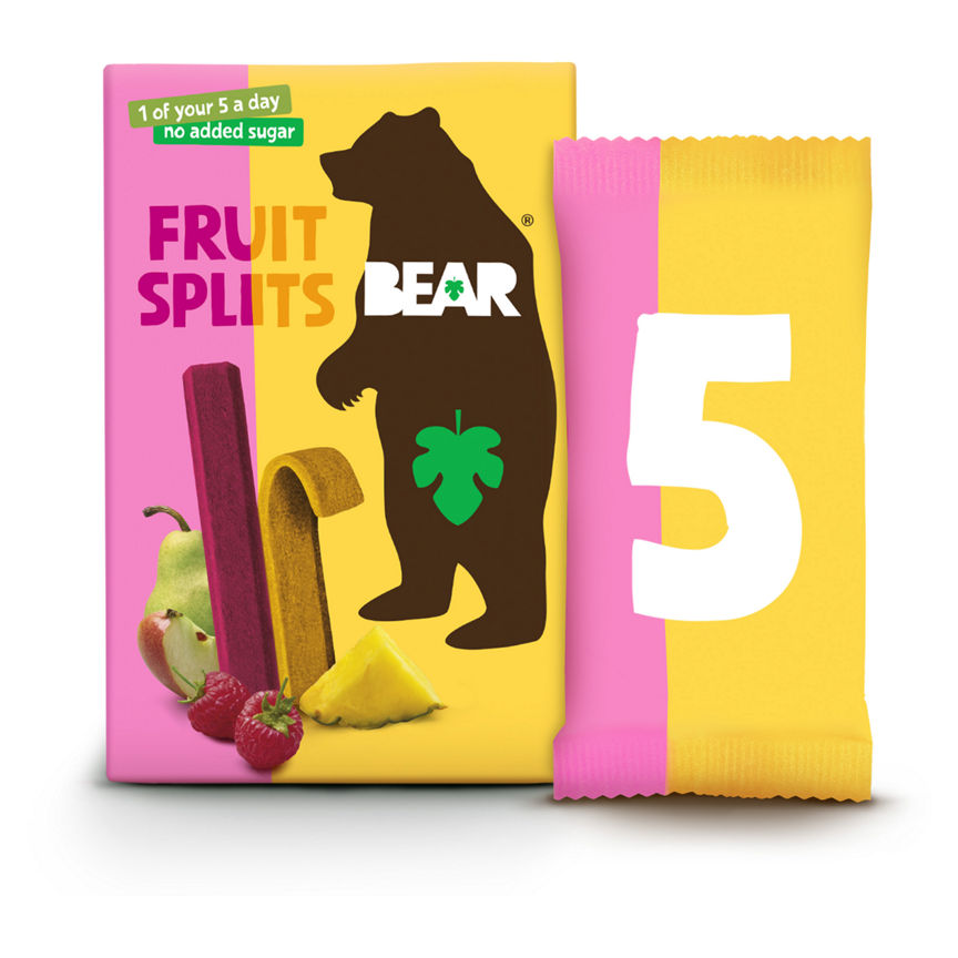 BEAR 5 Fruit Splits Raspberry Pineapple 100g - McGrocer