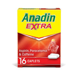 Anadin Extra Aspirin & Paracetamol Fast Acting Pain Killer Caplets   16 per pack - McGrocer