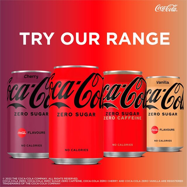 Coca-Cola Zero Sugar Zero Caffeine   8 x 330ml - McGrocer