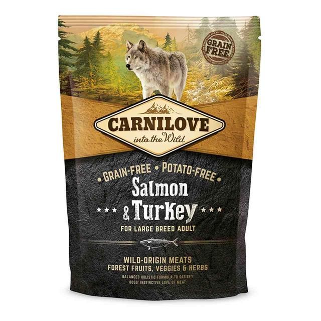 Carnilove Grain Free Adult Large Breed Salmon &amp;amp; Turkey Dry Dog Food   1.5kg