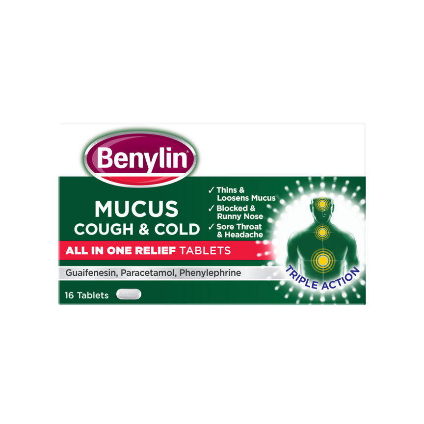 Benylin Mucus Cough & Cold All in One Relief Tablets - McGrocer
