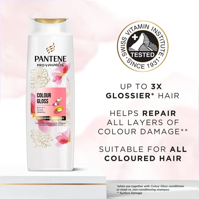 Pantene Miracles Colour Gloss Shampoo   400ml - McGrocer