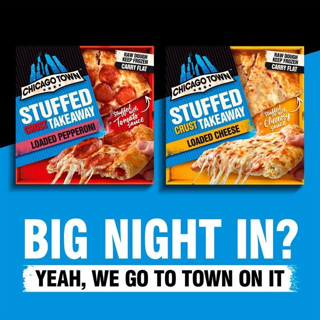 Chicago Town Takeaway Cheesy Stuffed Crust Pepperoni Large Pizza   640g