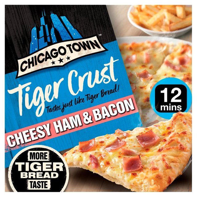 Chicago Town Tiger Crust Cheesy Ham &amp;amp; Bacon Pizza   315g