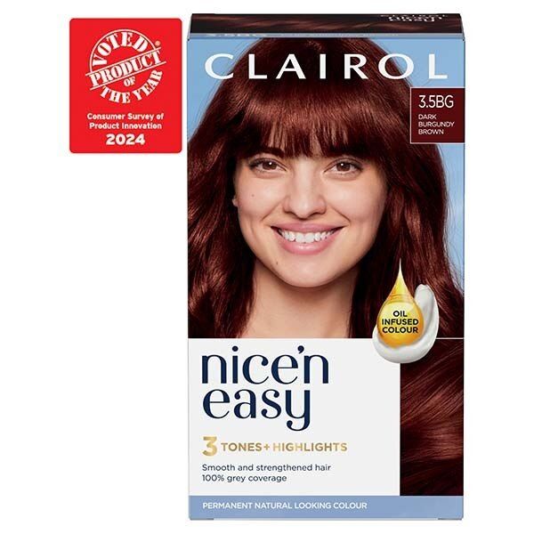 Clairol Nice'n Easy Hair Dye SB1 Ultra Light Beach Blonde 3.5BG Dark Burgundy Brown