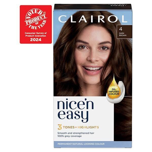 Clairol Nice'n Easy Hair Dye SB1 Ultra Light Beach Blonde 4 Dark Brown