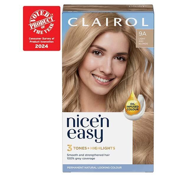 Clairol Nice'n Easy Hair Dye SB1 Ultra Light Beach Blonde 9A Light Ash Blonde