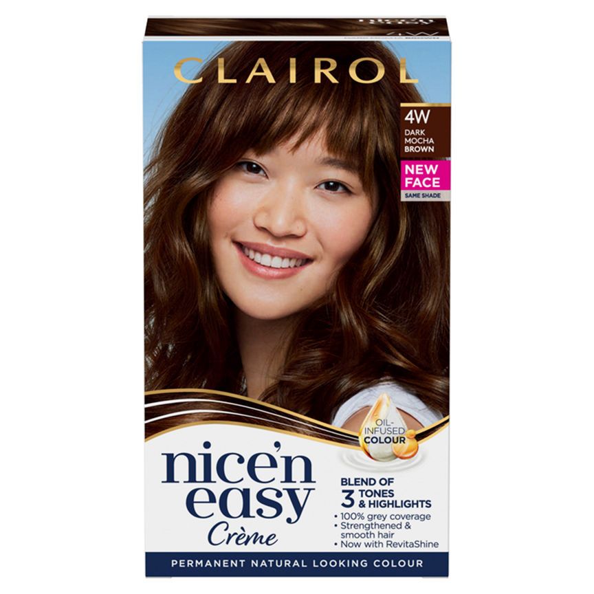 Clairol Nice&amp;rsquo;n Easy Permanent Hair Dye 4W Dark Mocha Brown