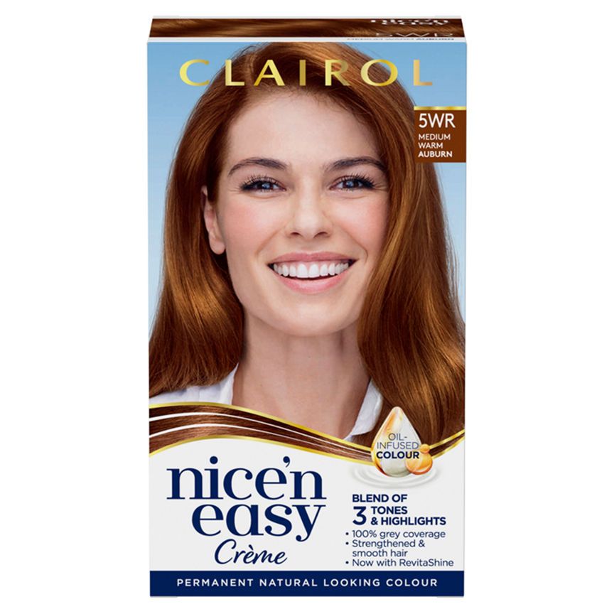 Clairol Nice&amp;rsquo;n Easy Permanent Hair Dye 5WR Medium Warm Auburn