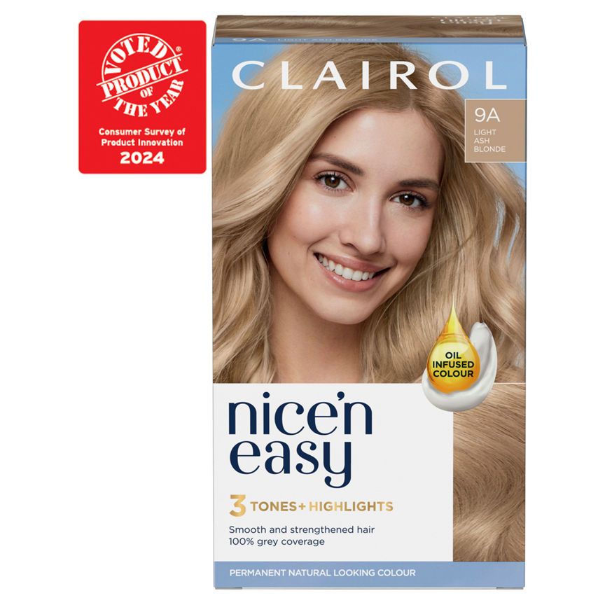 Clairol Nice&amp;rsquo;n Easy Permanent Hair Dye 9A Light Ash Blonde